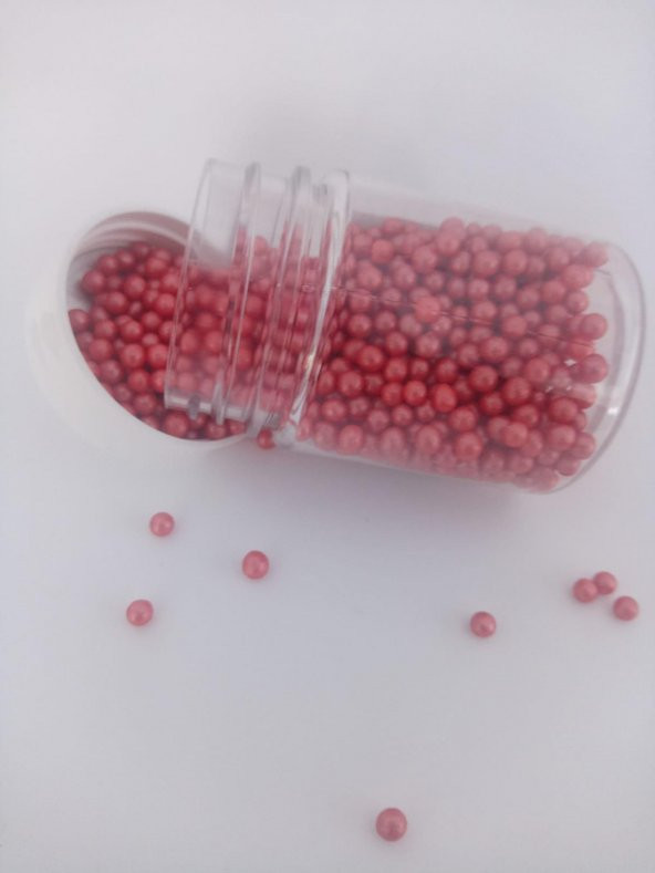 DEKORATİF ŞEKER BONCUK KIRMIZI 40 GR (PASTALND) - 2