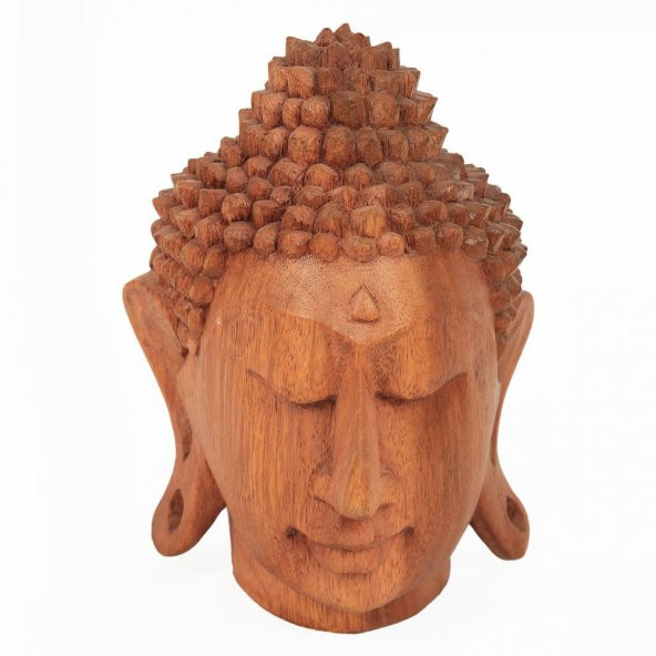 MİNDİ AĞACI EL YAPIMI BUDDHA KAFASI   22 CM