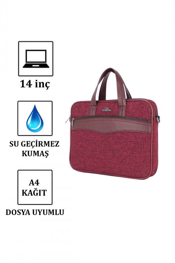 13''-13,3''-14'' Inç Keten Kumaş Macbook Air Pro Ve Laptop Evrak Çantası Darbe Emici Koruma