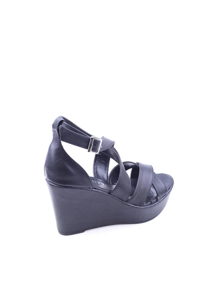 Le Guzzi 2811 Kadın 9 Cm Dolgu Topuklu Cilt Sandalet - Resim 4