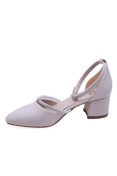 Ceylan 2857 Kadın Bilekten Bağlamalı 6 Cm Topuklu Ayakkabı - Resim 6