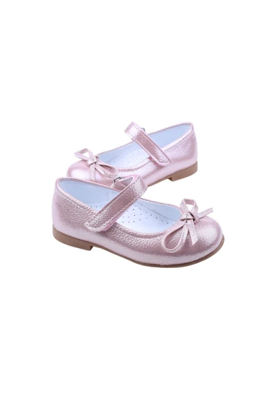 Papuç Sepeti Ortaç-2079 Kız Bebek Balerin Rugan Babet Ayakkabı - Resim 2