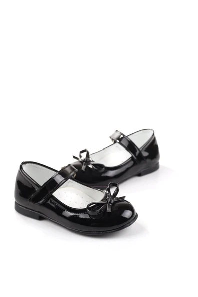 Papuç Sepeti Ortaç-2079 Kız Bebek Balerin Rugan Babet Ayakkabı ürün görseli 1