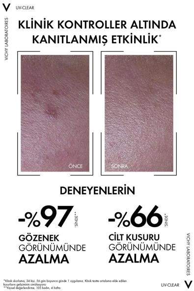 VICHY Capital Soleil Uv Clear Spf50 Yüz Güneş Kremi 40 ml - Karma Ve Yağlı Ciltler 3337875837149 - 3