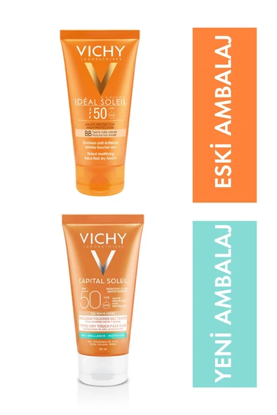 VICHY Capital Soleil SPF50+ Yağlı Ciltler İçin Renkli Yüksek Korumalı Yüz Güneş Kremi 50ml 3337871325787 - 2