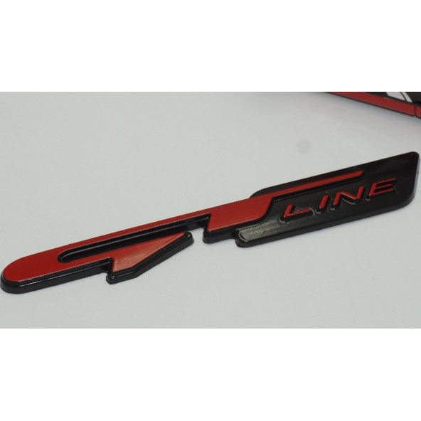 DK Kia GT Line Bagaj Logo 3M 3D Kırmızı Siyah Metal Logo - 3