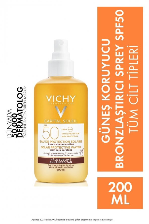VICHY Capital Soleil Solar Protective Water Spf50 200 ml 3337875695152
