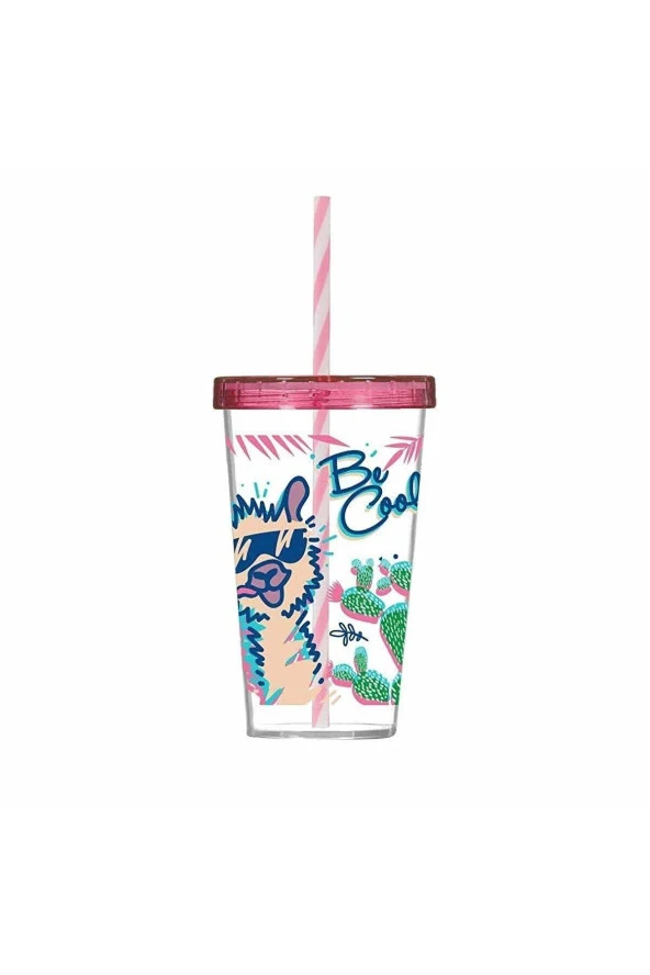 Herevin Desenli Pipetli Bardak Be Cool 660 Cc Pipetli Bardak