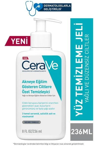 CERAVE Yağlı Ve Düzensiz Cilter Için Yüz Temizleme Jeli 236 Ml 3337875784054