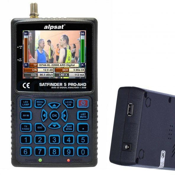 UYDU BULUCU SATFINDER 5 HD USB DİJİTAL FENERLİ ALPSAT AS05-PRO AHD