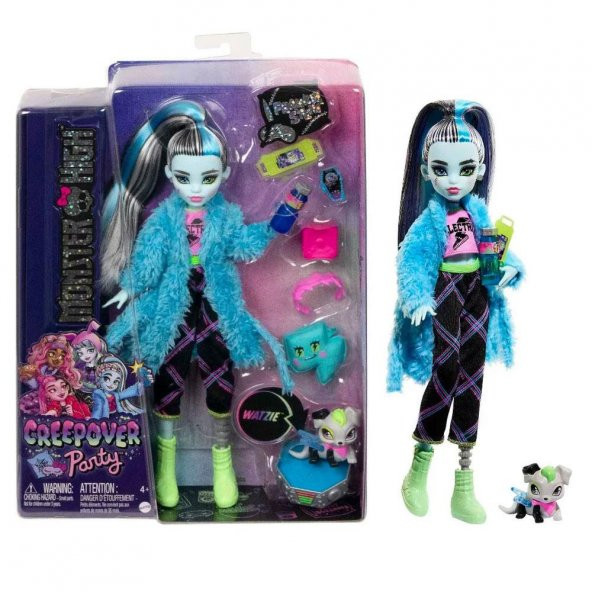 Orjinal Monster High Bebekler Creepover Party Frankie Stein