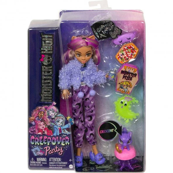 Orjinal Monster High Bebekler Creepover Party Clawdeen Wolf