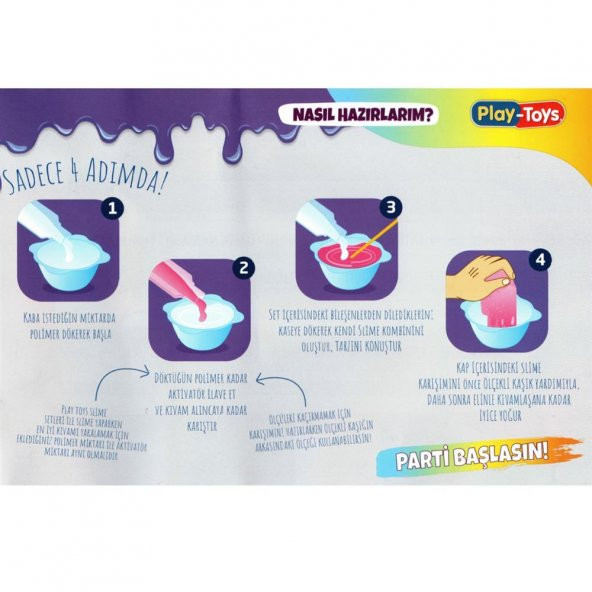 Eğitici Bilim Oyuncakları Party Slime Hazırlama Seti Büyük Boy Eğitici Çocuk Aktivite Setleri - 3
