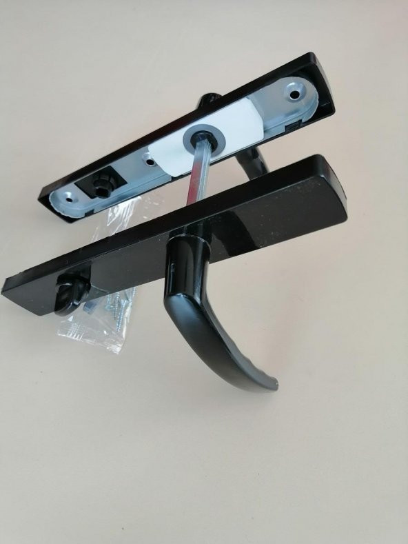 WC PVC KAPI KOLU PLASTİK SİYAH - 2