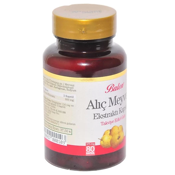 Balen Alıç Meyvesi Ekstraktı Kapsülü 375mg x 80 Kapsül - 4