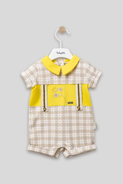 Helikopter Baskılı Düğme Detaylı Bayramlık Unısex Tulum 12701 - 4