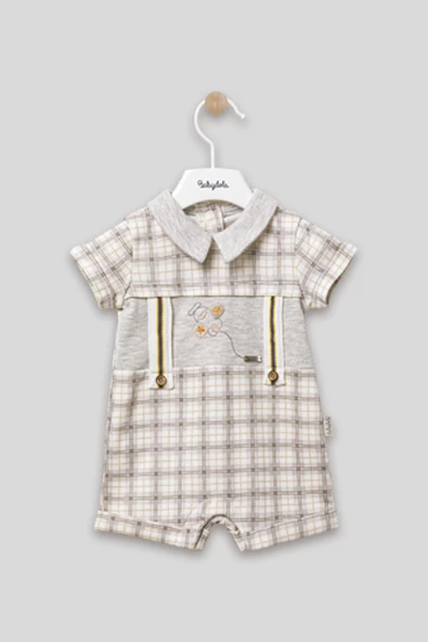 Helikopter Baskılı Düğme Detaylı Bayramlık Unısex Tulum 12701 - 3