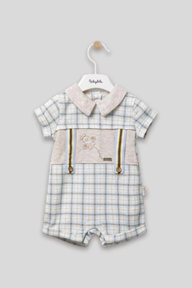 Helikopter Baskılı Düğme Detaylı Bayramlık Unısex Tulum 12701 - 2