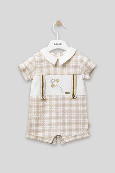 Helikopter Baskılı Düğme Detaylı Bayramlık Unısex Tulum 12701 - 5