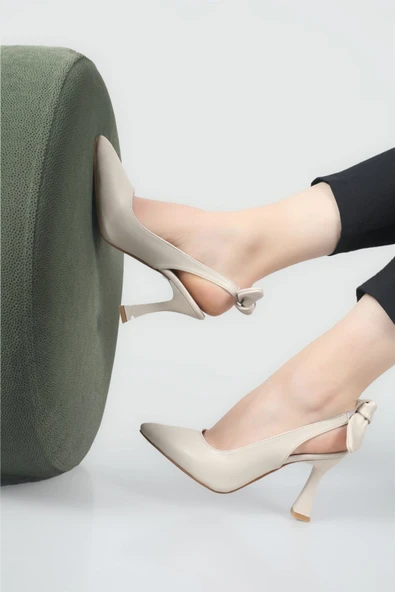 Bilener 2853 Kadın 9 Cm Topuklu Arkası Açık Stiletto Ayakkabı - Resim 2