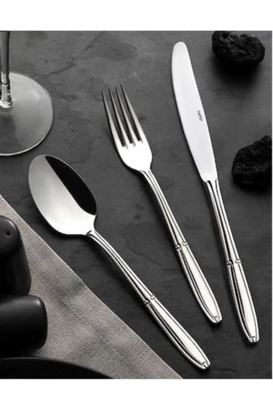 Nehir buket kaşık çatal takımı - 72 prç. kaşık çatal takımı seti 12 kişilik - 2