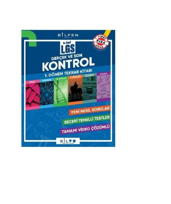 8. Sınıf LGS 1. Dönem Gerçek ve Son Kontrol Tekrar Kitabı Bilfen Yayınları - 2