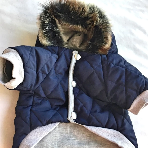 LACİVERT POOF CUTIE by Kemique  KÖPEK MONT KÖPEK PALTO - 7