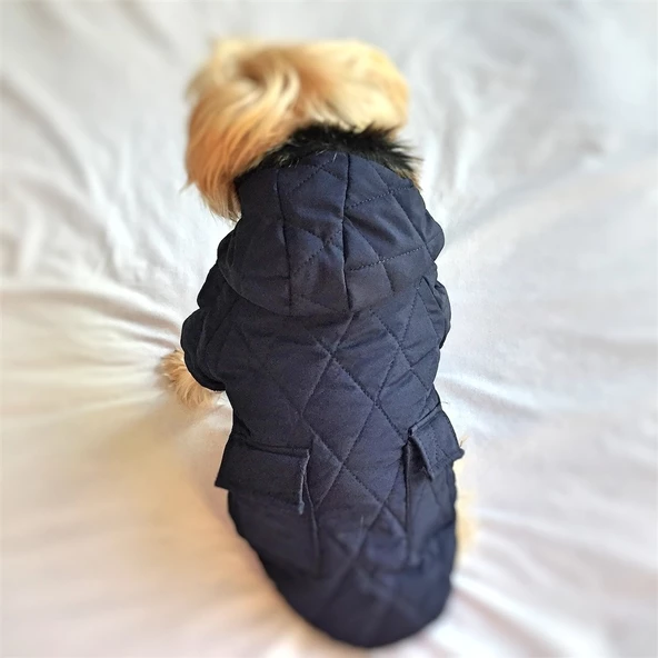 LACİVERT POOF CUTIE by Kemique  KÖPEK MONT KÖPEK PALTO - 5