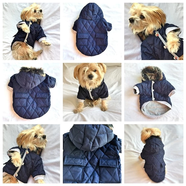 LACİVERT POOF CUTIE by Kemique  KÖPEK MONT KÖPEK PALTO - 2