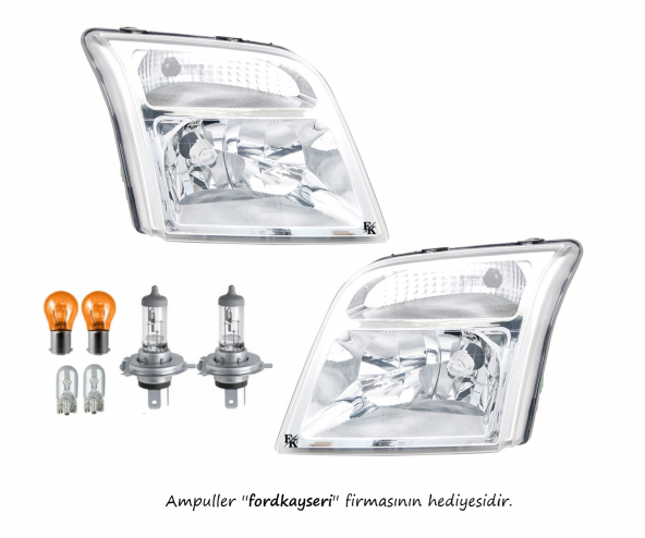 Ford Connect Ön Far Takımı Motorlu Ampullü Sağ Sol 2002-2013