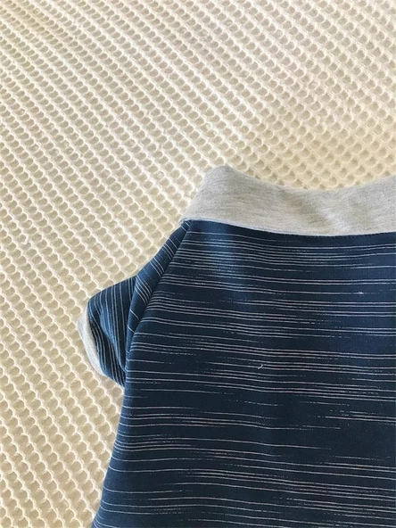 LACİVERT GRİ Polo Yaka Tişört Summer T Köpek Kıyafeti,Elbisesi - 11