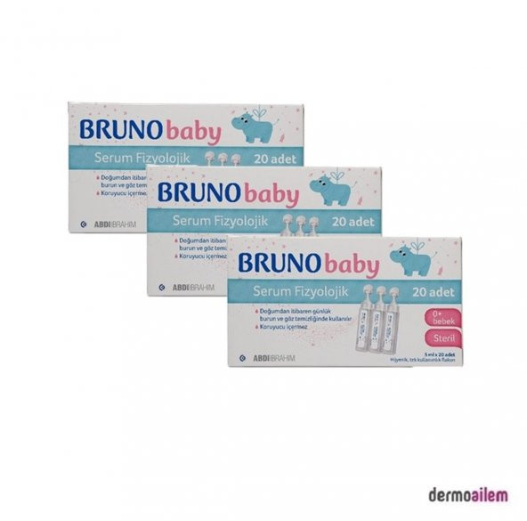 Bruno Baby Serum Fizyolojik 5 ml x 20 Adet 3lü