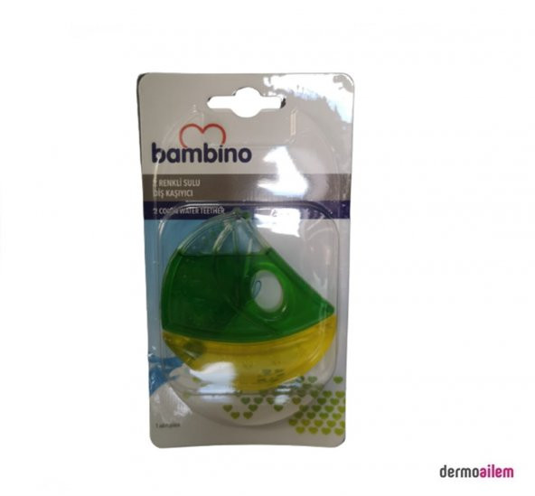 Bambino 2 Renkli Sulu Diş Kaşıyıcı Yeşil Sarı P0656