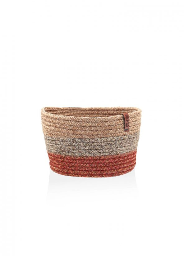 The Mia SPT0030 Jutte Yuvarlak Sepet Bambu Kiremit 20x13 CM - 2