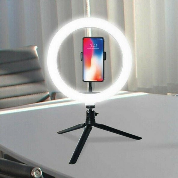 8inç 20cm Youtube Instagram Tiktok Selfie Stüdyo Video Fotoğraf Ring Light Tripod Led Halka Işık (579)