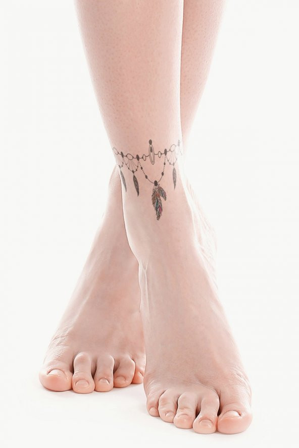 Halhal Geçici Tattoo -5, Bilek Tattoo, Ayak Tattoo, Geçici Dövme - 3