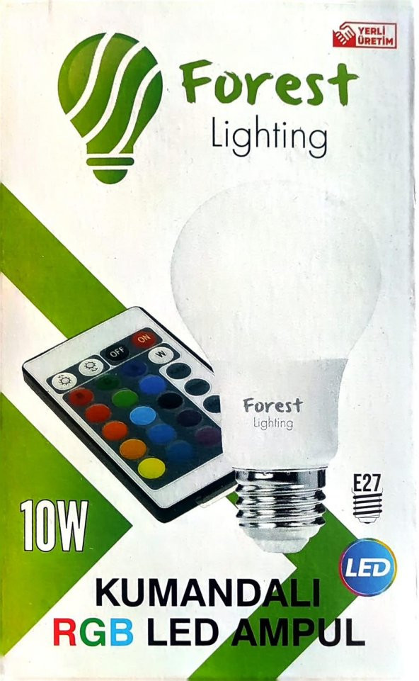 10w kumandalı rgb led ampul gökkuşağı - 1