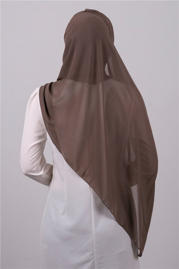 Vizon-Gold Arkadan Bağlamalı Şal Şifon Üç Bantlı Simli Pileli 1835_1002 - 4