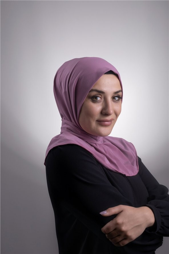 Gül Kurusu Pratik Hazır Geçmeli Tesettür Eşarp Sandy Kumaş Arkadan Çıtçıtlı 2101_18