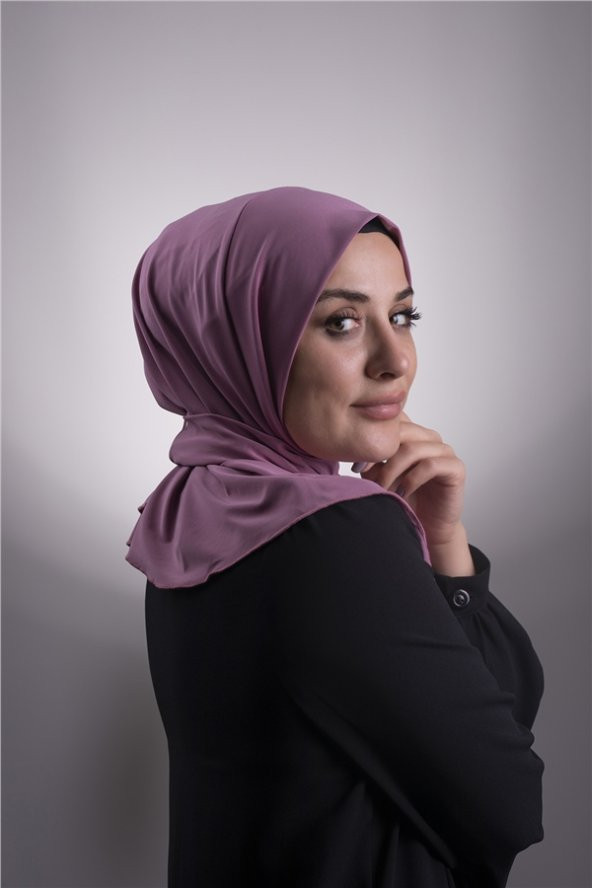 Gül Kurusu Pratik Hazır Geçmeli Tesettür Eşarp Sandy Kumaş Arkadan Çıtçıtlı 2101_18 - 3