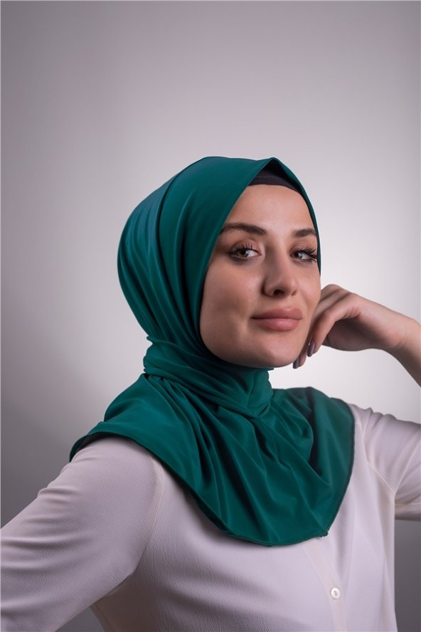 Zümrüt Pratik Hazır Geçmeli Tesettür Eşarp Sandy Kumaş Arkadan Çıtçıtlı 2101_37 - 2