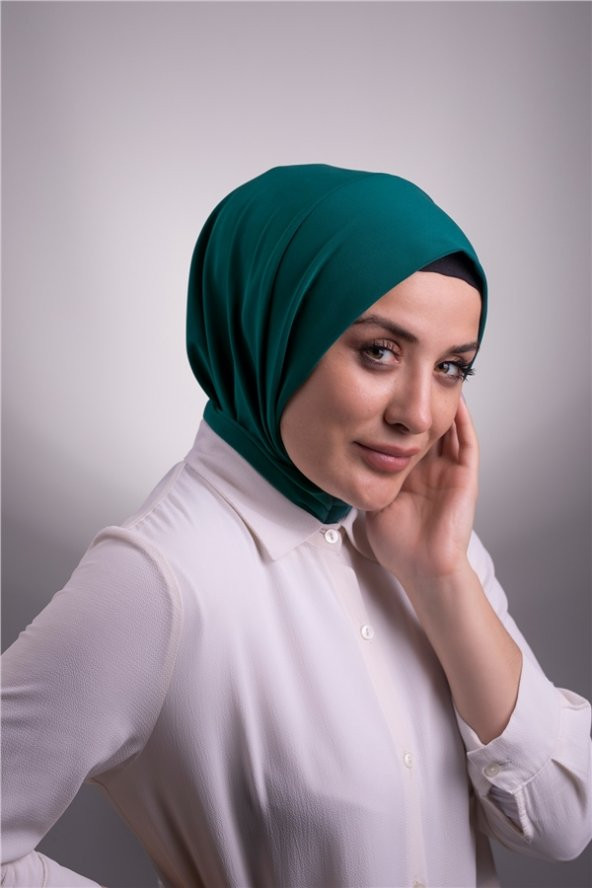 Zümrüt Pratik Hazır Geçmeli Tesettür Eşarp Sandy Kumaş Arkadan Çıtçıtlı 2101_37 - 4