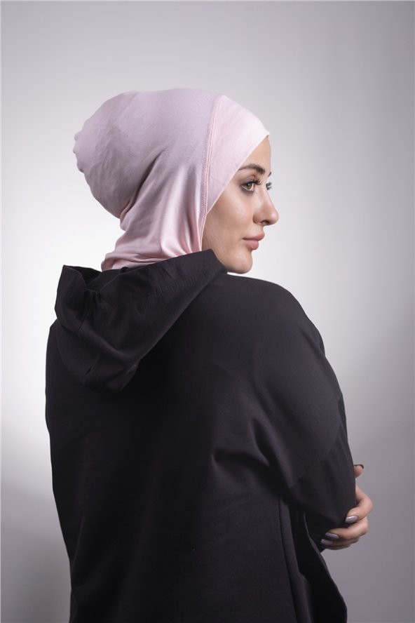 Pudra Pratik Hazır Geçmeli Bone Viskon Kumaş Hijab Spor 2106_06 - 2