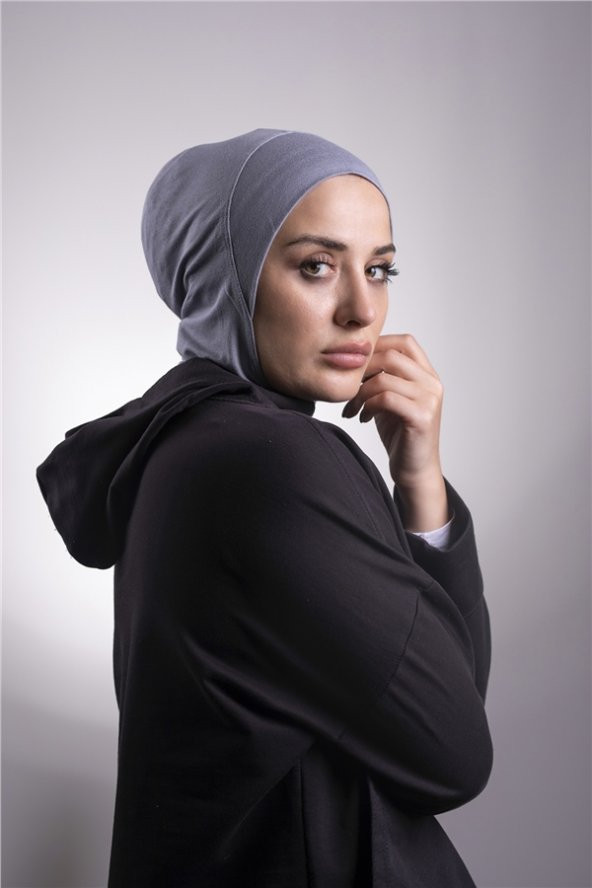Füme Pratik Hazır Geçmeli Bone Viskon Kumaş Hijab Spor 2106_25 - 1
