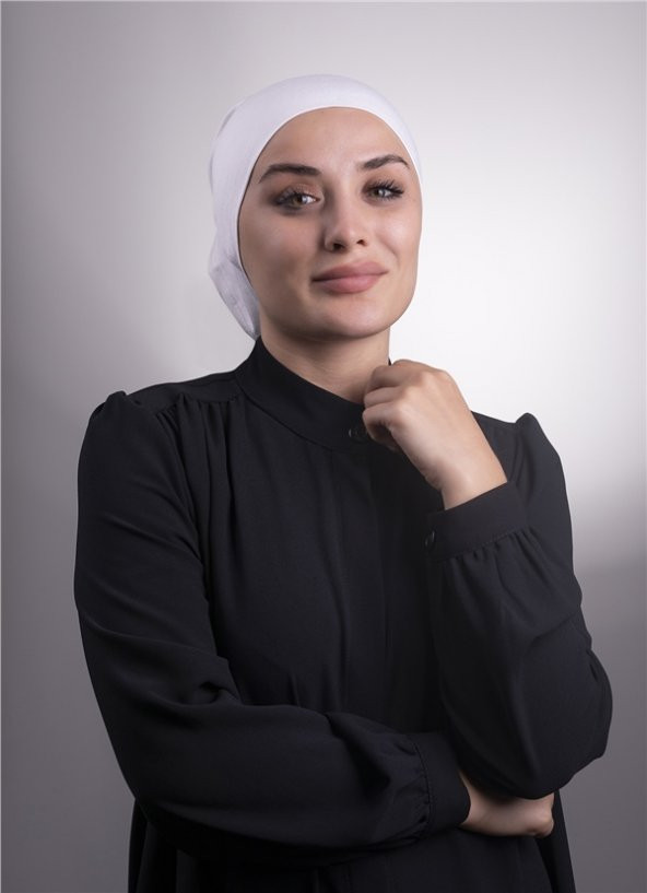 Krem Pratik Hazır Geçmeli İç Bone Viskon Kumaş Dikişsiz Boru Bone 3006_40 - 2