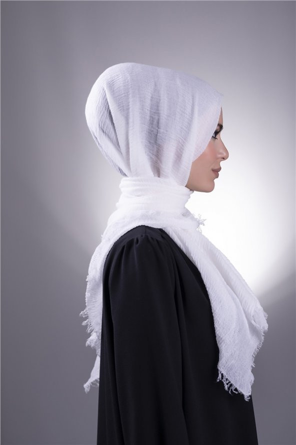Ekru Düz Klasik Şal Bürümcük Şal 202104_27