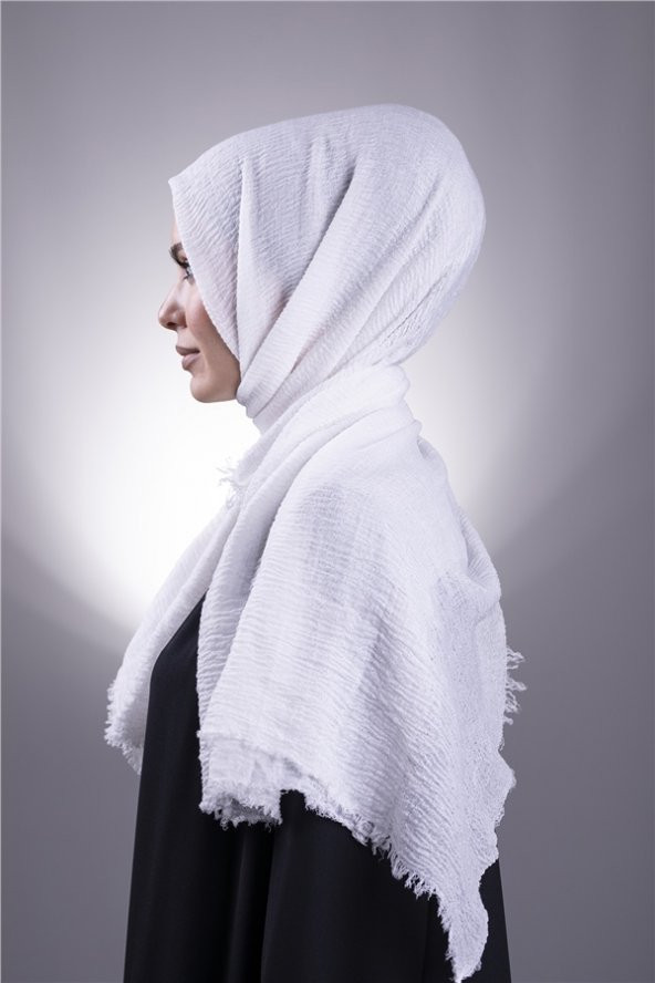 Ekru Düz Klasik Şal Bürümcük Şal 202104_27 - 2