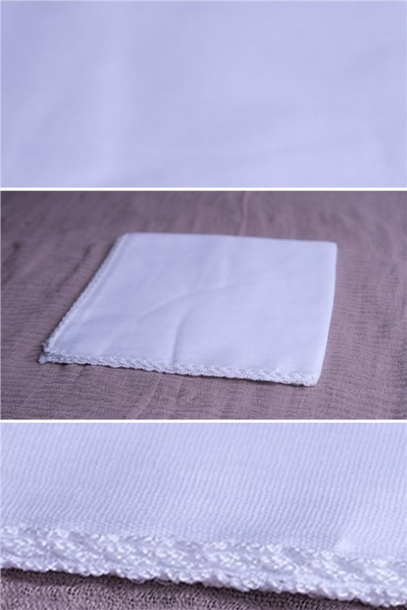 Beyaz 90x90 cm İç Tülbent Pamuklu 1007B_42 - 2