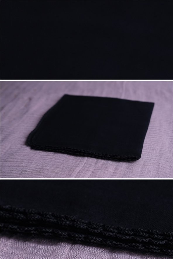 Siyah 80x80 cm İç Tülbent Pamuklu 1007K_01 - 2