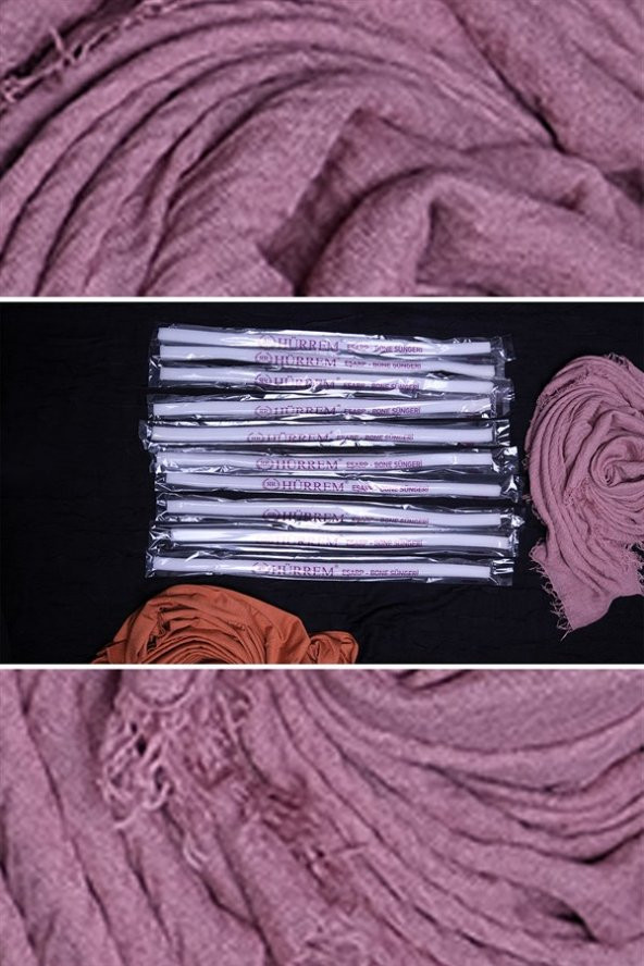 Beyaz Çift Katlı 10'lu Eşarp Süngeri Polyester 1010O_42 - 2